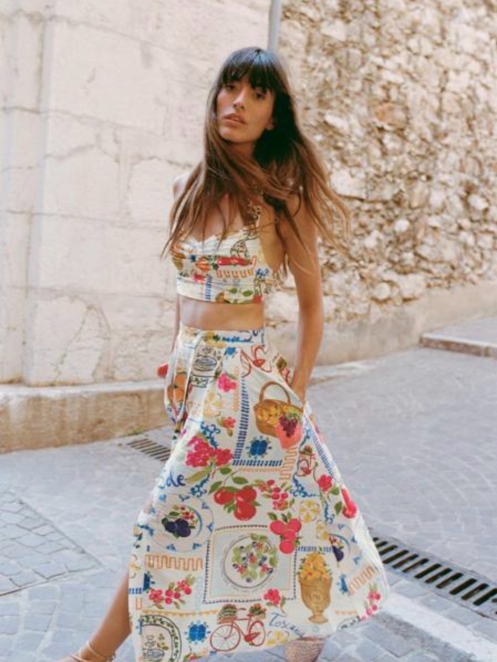 Zara Printed Cape Skirt